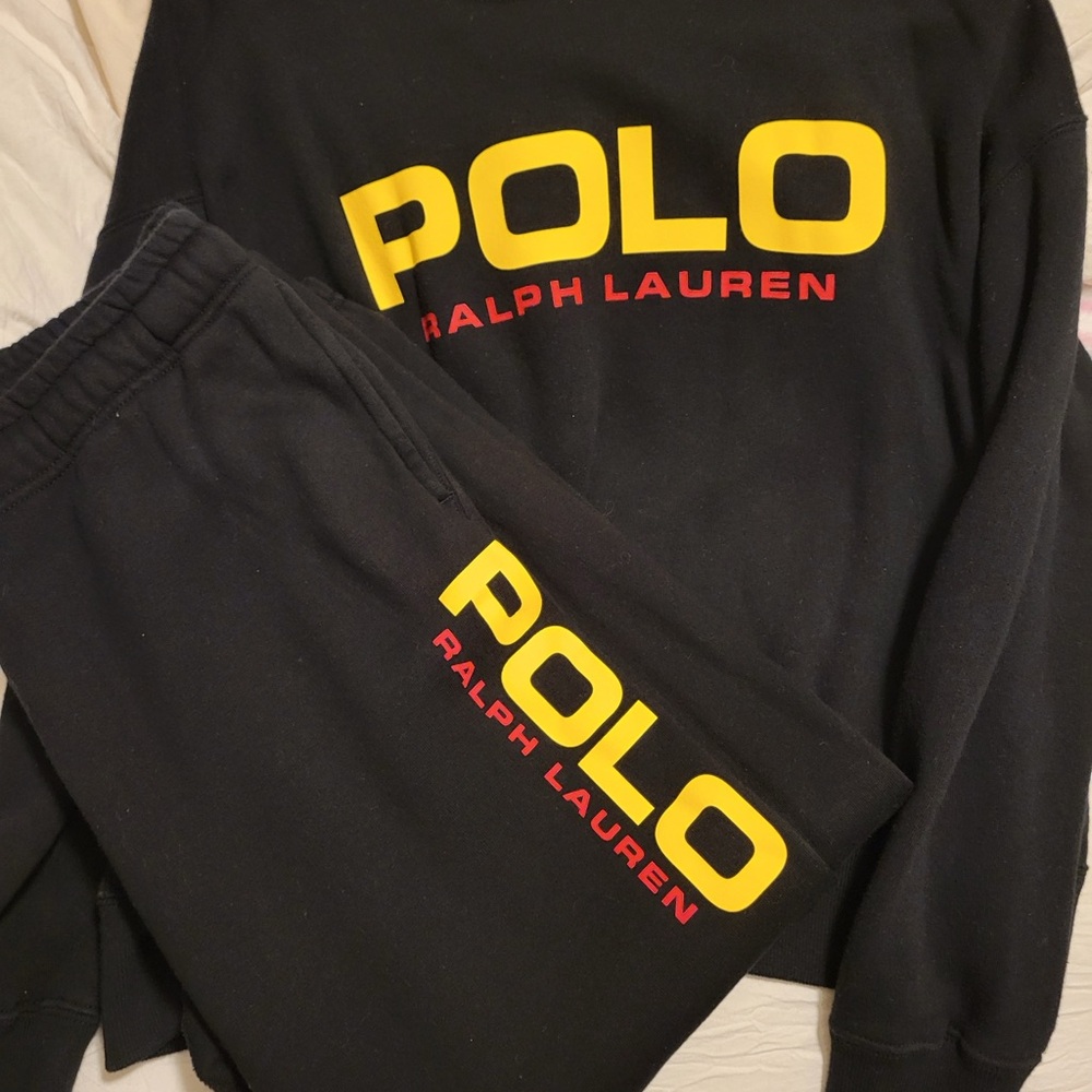Polo Ralph Lauren Black and Yellow Tracksuit